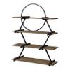 Furniture of America Burks Industrial Metal 4-Layer Bookcase in Matte Black view 4
