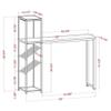 Furniture of America Regea Contemporary Metal Bar Table with Wine Shelf in Gold view 3