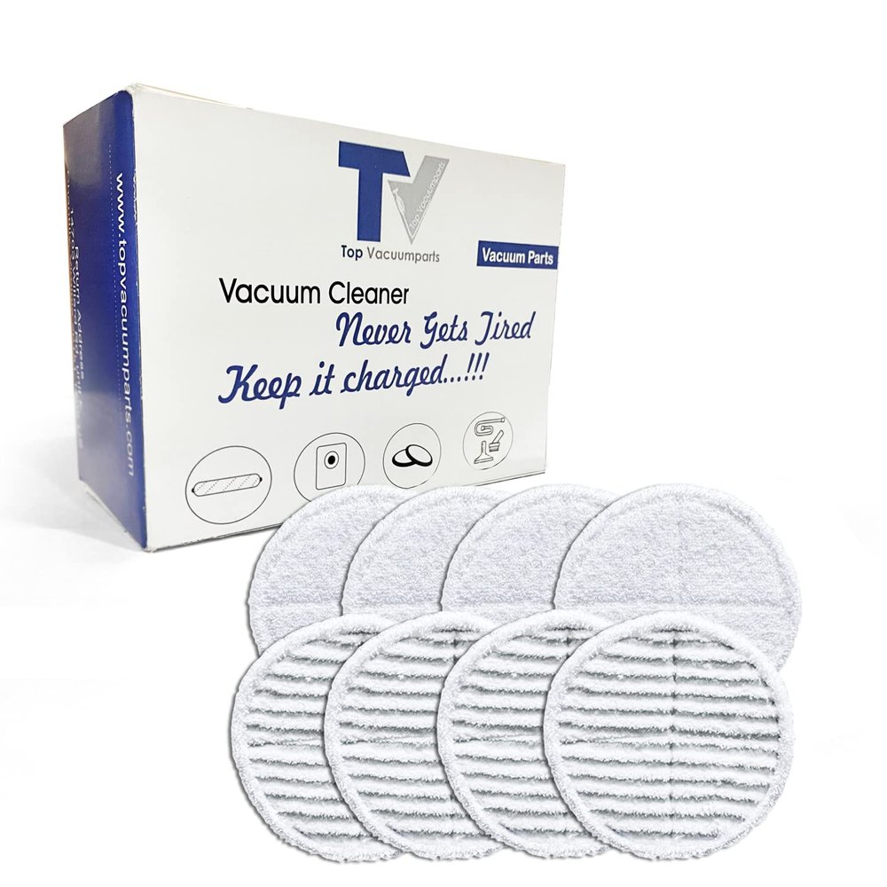 2124 Spinwave Mop Pad Replacement for Bissell 2124 Spinwave 2039A Hard Floor Mop Cleaners (4 Soft + 4 Scrubby) Washable and Reusable Mop Pads Compare to Part # 1611298 & 1611297