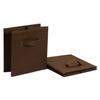 Amazon Basics Collapsible Fabric Storage Bins with Handles, Cube Organizer for Home Organization, 13" x 13" x 13", Brown, 6-Pack view 4
