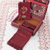 VOGUEHOMEDECOR Quran Lux Shawl Misbaha Prayer Rug in Quran Stand Wooden Box | Luxury Islamic Gift Box For Women | Islamic Gift For Her, Mom, Girlfriend | Eid Ramadan Gift (Claret Red) view 3