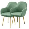 ZZDXW Accent Covers for Office Living Room Curved Back Dining Chair Slipcover Set of 2 Mid-Century Modern Swivel Armrest Counter Height Bar Stools Covers Wing Back Chair Protector view 1