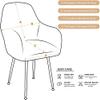 ZZDXW Accent Covers for Office Living Room Curved Back Dining Chair Slipcover Set of 2 Mid-Century Modern Swivel Armrest Counter Height Bar Stools Covers Wing Back Chair Protector view 2
