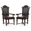Furniture of America Exa Traditional Wood Padded Armchair in Cherry (Set of 2) view 1