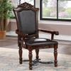 Furniture of America Exa Traditional Wood Padded Armchair in Cherry (Set of 2) view 2