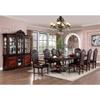 Furniture of America Exa Traditional Wood Padded Armchair in Cherry (Set of 2) view 3