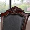 Furniture of America Exa Traditional Wood Padded Armchair in Cherry (Set of 2) view 4