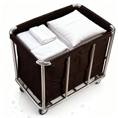 Commercial Laundry Basket with Wheels Industrial 12 Bushel Hamper Sorters Large Waterproof Laundry Cart Heavy Duty for Home Organizer and Storage