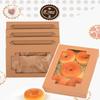 qiqee 50Packs Auto-pop up Kraft Cookie Boxes for Gift Giving 8x5.3x2 inch Brown Treat Box with Window One Second Folding Bakery Box for Donuts Candies and Biscuit view 3