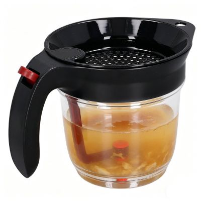 1000ml Gravy Fat Separator Oil Separator with Bottom Release - Gravy Separator Food Strainers, Oil Separator Measuring Cup