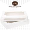 qiqee 50Packs Auto-pop Cookie Boxes for Gift Giving 8x5.3x2 inch White One Second Folding Treat Box with Window Bakery Box for Donuts Candies and Biscuit view 4