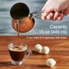 Crystalia Turkish Coffee Pot 18/10 Stainless Steel, Stove Top Tea Maker, Milk Warmer, Greek Arabic Coffee Cezve Briki, 15 oz (Silver, Small) view 3