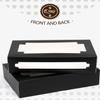 qiqee 36Packs Auto-pop Black Cookie Boxes for Gift Giving 8x5.3x2 inch Black One Second Fold Bakery Box with Window Treat Box for Donuts Candies and Biscuit view 4