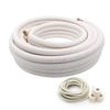 25 Ft Air Conditioning Copper Tubing Pipe Extension, 1/4" 1/2" 3/8" PE Thickened for Mini Split AC and Heating Equipment Insulated Coil Line HVAC Refrigerant with Nuts (1/4" & 3/8"* 3/8" PE WITH NUTS) view 1
