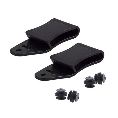 HolsterBuilder TacWare Cant Clips 2-Pack OWB Adjustable Belt Clips with Hardware Tuckable Universal Holster and Sheath Attachment TAC Grip Hook Design Made in USA