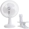 Genesis 6-Inch Clip Convertible Table-Top & Clip Fan Two Quiet Speeds - Ideal For The Home, Office, Dorm, More White (A1CLIPFANWHITE) view 1