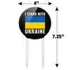 Acrylic I Stand With Ukraine Cake Topper Party Decoration for Wedding Anniversary Birthday Graduation view 2