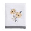 Avanti Linens - 3pc Towel Set, Soft & Absorbent Cotton Towels (Marielle Collection),White view 3