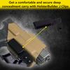 HolsterBuilder J-Clip for IWB Holsters - Belt Clip with 2 Pre-Drilled Holes, Universal Sheath Grip Hook for Discreet Concealment, Holsters, and Accessories - Black view 2