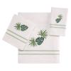 Avanti Linens - 3pc Towel Set, Soft & Absorbent Cotton Towels (Viva Palm Collection), White view 1