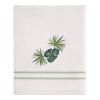 Avanti Linens - 3pc Towel Set, Soft & Absorbent Cotton Towels (Viva Palm Collection), White view 2