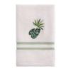 Avanti Linens - 3pc Towel Set, Soft & Absorbent Cotton Towels (Viva Palm Collection), White view 4