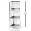 The Lakeside Collection 3-Tier Metal Corner Shelves - Gray view 2