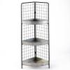 The Lakeside Collection 3-Tier Metal Corner Shelves - Gray view 3