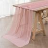 12Pack 10ft Chiffon Table Runner 29x120 Inch Sheer Romantic Table Runner for Wedding Birthday Party Bridal Shower Outdoor Decoration-Light Pink view 2