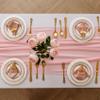 12Pack 10ft Chiffon Table Runner 29x120 Inch Sheer Romantic Table Runner for Wedding Birthday Party Bridal Shower Outdoor Decoration-Light Pink view 3