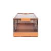 3 packs Storage Bins Side Opening, Stackable Lid Collapsible, Foldable, Easy Tidy Up with Storage Box, Ideal for Home & Office Organization Storage Cube (Medium, Orange) - Best Home Fashion view 3