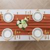 12Pack 10ft Chiffon Table Runner 29x120 Inch Sheer Romantic Table Runner for Wedding Birthday Party Bridal Shower Outdoor Decoration-Rust view 3