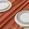12Pack 10ft Chiffon Table Runner 29x120 Inch Sheer Romantic Table Runner for Wedding Birthday Party Bridal Shower Outdoor Decoration-Rust view 4