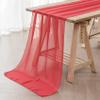 12Pack 10ft Christmas Chiffon Table Runner 29x120 Inch Sheer Romantic Table Runner for Wedding Birthday Party Bridal Shower Outdoor Decoration-Red view 2