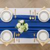 12Pack 10ft Chiffon Table Runner 29x120 Inch Sheer Romantic Table Runner for Wedding Birthday Party Bridal Shower Outdoor Decoration-Royal Blue view 3