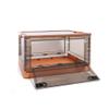 Best Home Fashion 2 packs LARGE Storage Bins Side Opening, Stackable Lid Collapsible, Foldable, Easy Tidy Up with Storage Box, Ideal for Home & Office Organization Storage Cube (Large, Orange) view 2