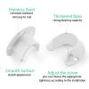 Suiwotin 8 Packs Stainless Steel Closet Rod End Supports 1 Inch Wardrobe Bracket Heavy Duty Closet Pole Sockets Flange Rod Holder, U-Shaped with Screws, White view 4