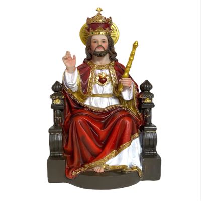 12" Inch Christ The King on The Throne Statue Figure Imagen Cristo Rey en El Trono Estatua Religious Gift Art