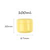 20 Pcs 100ml Plastic Cream Container Round Yellow Jars Face Cream Lotion Pot Cosmetics Storage Container DIY Makeup Sample view 2