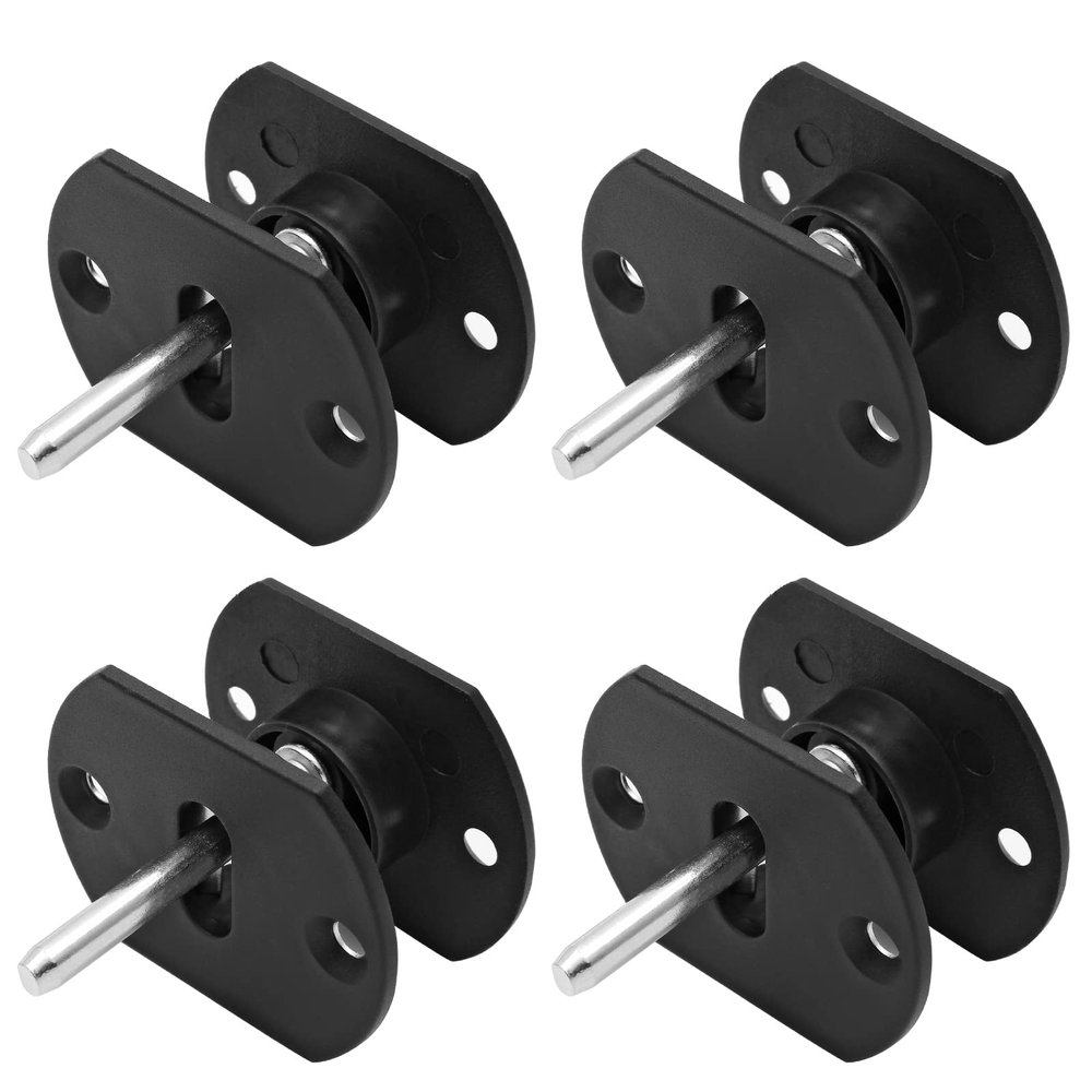 Cionyce 4 Pcs Sectional Couch Connectors, Pin Style Furniture Connector Sectional Sofa Connector Bracket(Black)