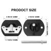 Cionyce 4 Pcs Sectional Couch Connectors, Pin Style Furniture Connector Sectional Sofa Connector Bracket(Black) view 2