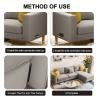 Cionyce 4 Pcs Sectional Couch Connectors, Pin Style Furniture Connector Sectional Sofa Connector Bracket(Black) view 4