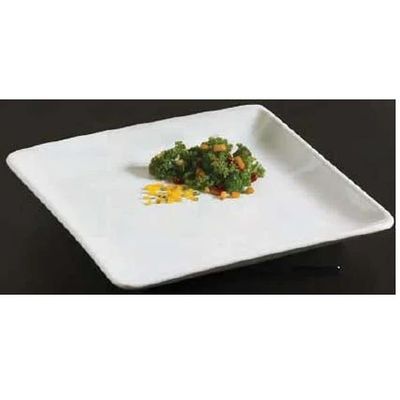 14" Square Plater, Ceramic/White