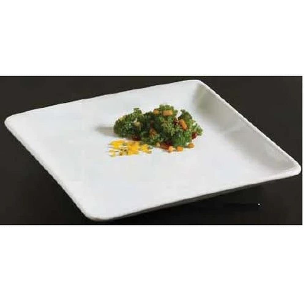 14" Square Plater, Ceramic/White