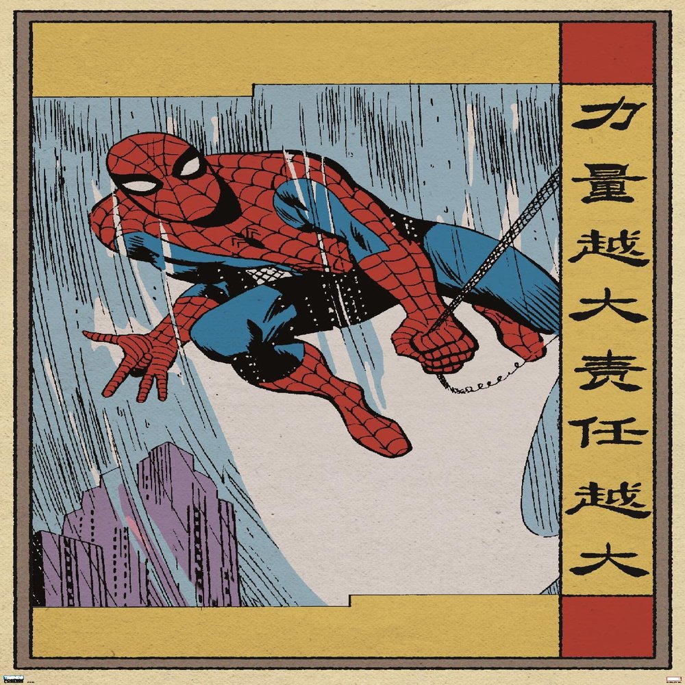 Trends International Marvel Modern Heritage - Spider-Man Wall Poster, 22.375" x 34", Premium Unframed Version