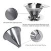 LHS Pour Over Coffee Dripper Reusable Coffee Filter Paperless Coffee Filter Stainless Steel Pour Over Coffee Maker Cone Coffee Dripper for 1-2 Cup,Silver view 2