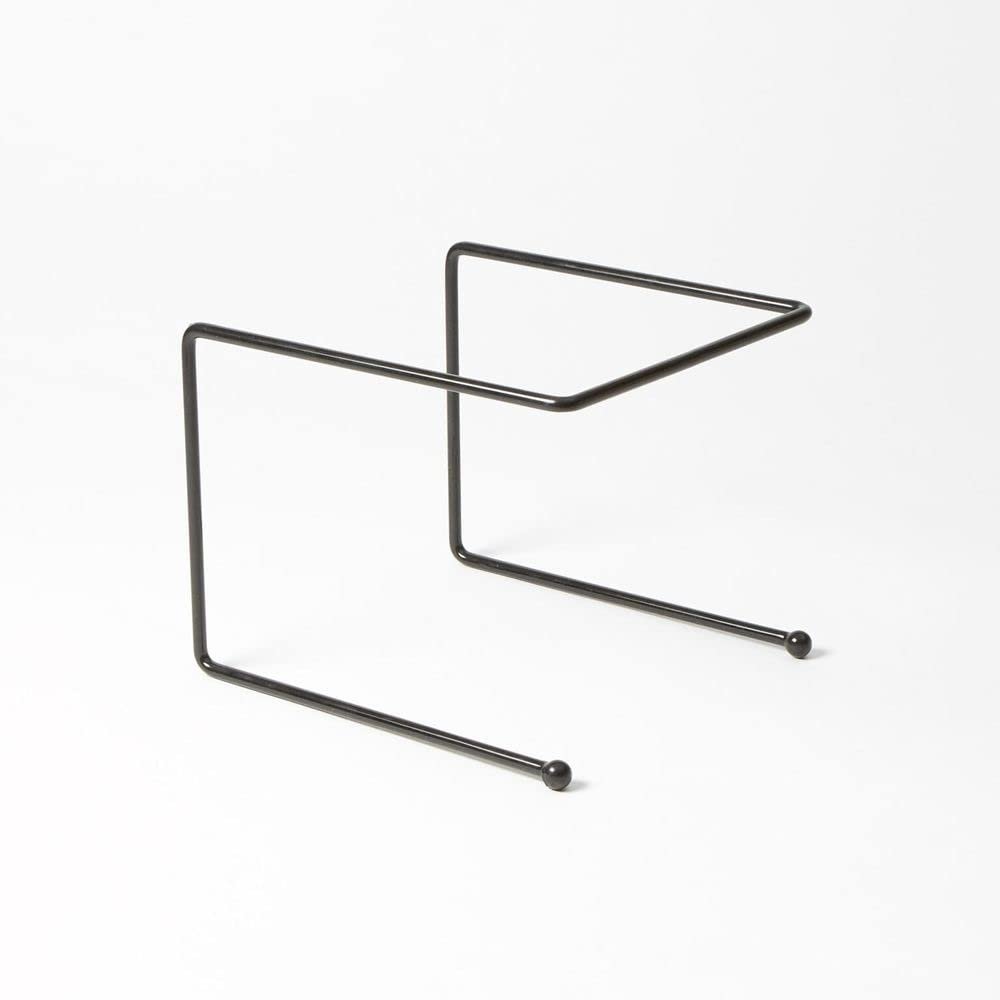 12" Square Pizza Stand - 7"H, Rubberized Steel, Black