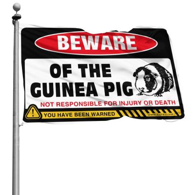 Abipuir Frat Flags Beware of Guinea Pig Flag Banners For Room (Size : 120X180CM)