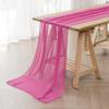 12Pack 10ft Chiffon Table Runner 29x120 Inch Sheer Romantic Table Runner for Wedding Birthday Party Bridal Shower Outdoor Decoration-Fuchsia view 2