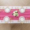 12Pack 10ft Chiffon Table Runner 29x120 Inch Sheer Romantic Table Runner for Wedding Birthday Party Bridal Shower Outdoor Decoration-Fuchsia view 3